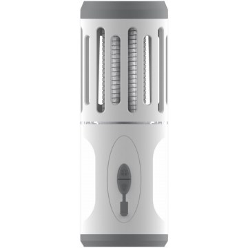 LED Преносима презареждаема лампа с уловител на насекоми LED/6W/1800 mAh IPX4 бяла/сива