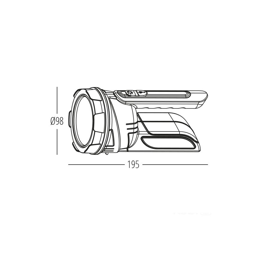 LED презареждаем фенер 2xLED/3W/5V 210 lm 1200 mAh черен