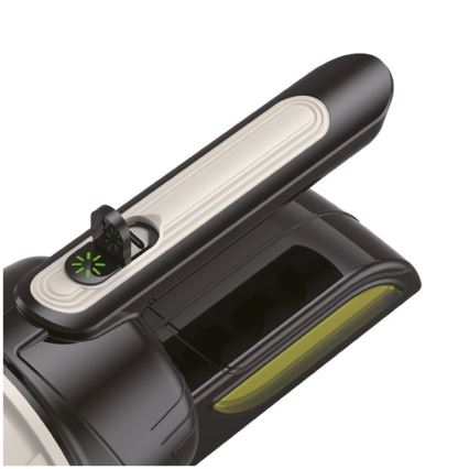 LED презареждаем фенер 2xLED/3W/5V 210 lm 1200 mAh черен