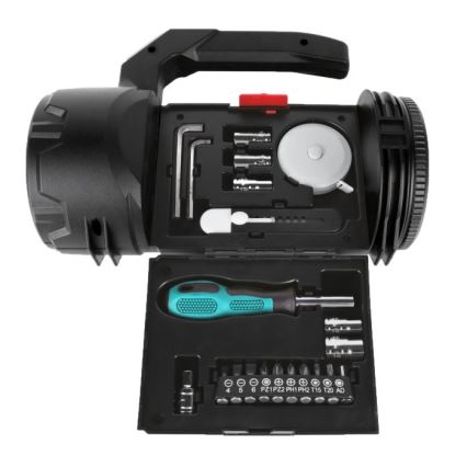 LED презареждаем фенер LED/5V 500 lm 1200 mAh черен