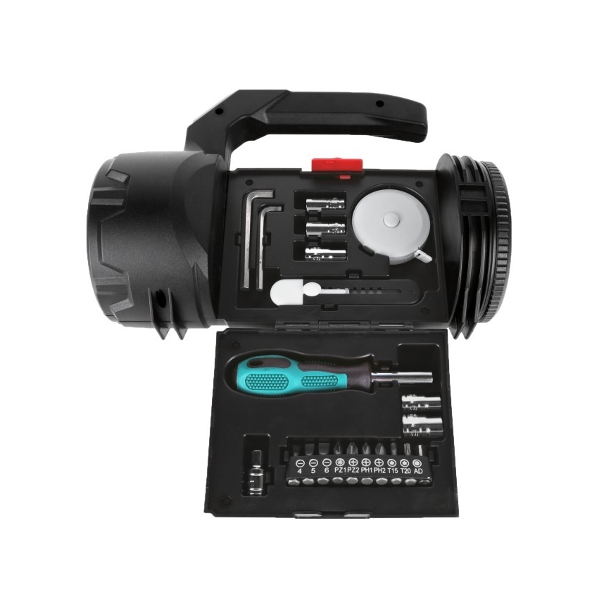 LED презареждаем фенер LED/5V 500 lm 1200 mAh черен