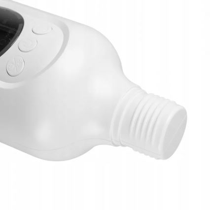 LED акумулаторен вентилатор на стойка с LED осветление LED/4,8W/5V USB 7200 mAh бял + дистанционно управление