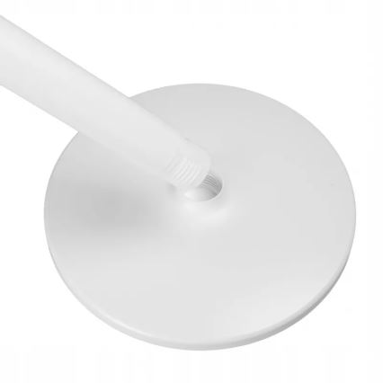 LED акумулаторен вентилатор на стойка с LED осветление LED/4,8W/5V USB 7200 mAh бял + дистанционно управление