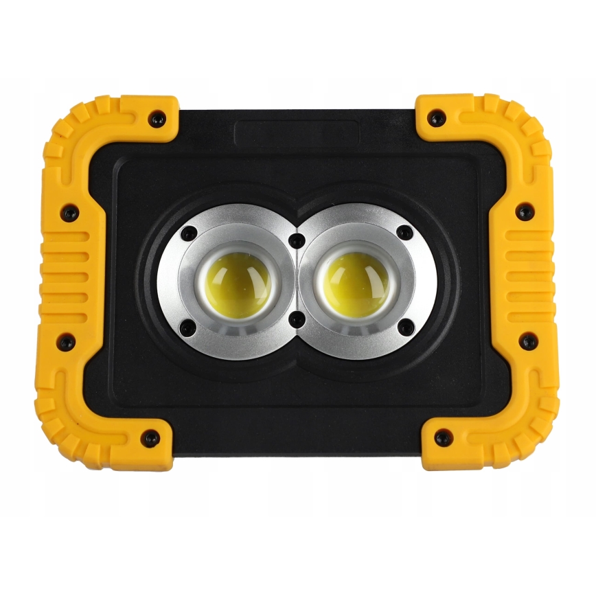 LED презареждаем прожектор с функция powerbank LED/20W/5V 4400 mAh IP44 черен/жълт
