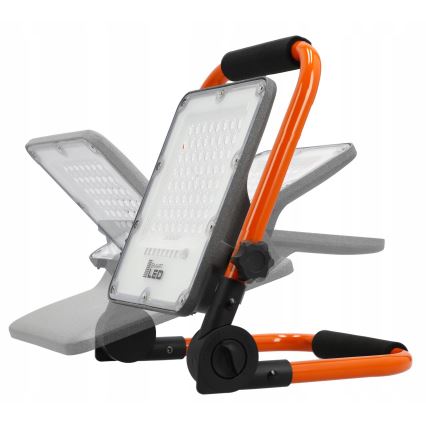 LED презареждаем прожектор със стойка LED/100W/3,2V 4500K 15000 mAh IP65 оранжев