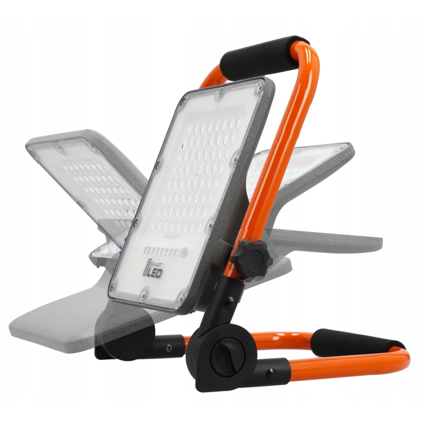 LED презареждаем прожектор със стойка LED/100W/3,2V 4500K 15000 mAh IP65 оранжев