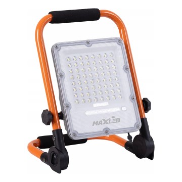 LED презареждаем прожектор със стойка с регулируема яркост LED/50W/3,2V 4500K 5000 mAh IP65 оранжев