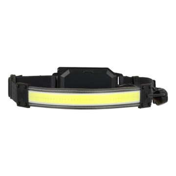 LED презареждаема челна лампа 2xLED/5V 180 lm 900 mAh черна