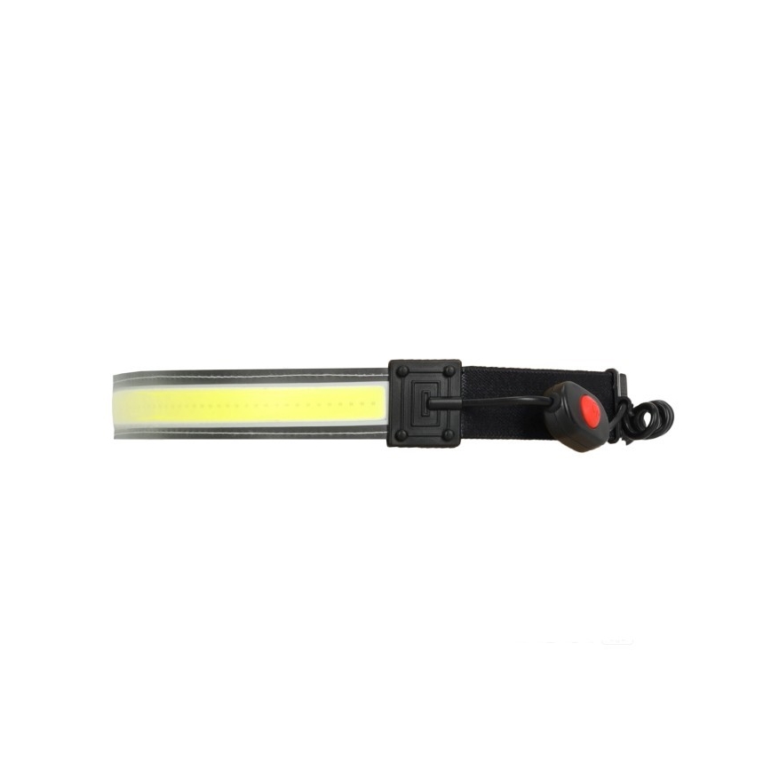 LED презареждаема челна лампа 2xLED/5V 180 lm 900 mAh черна