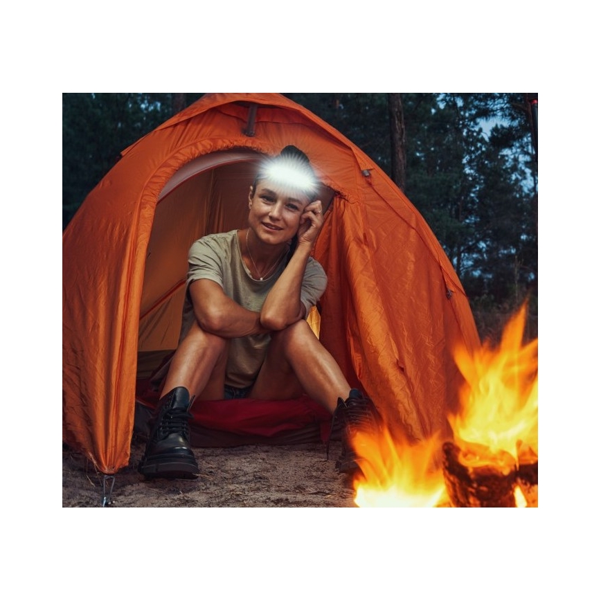 LED презареждаема челна лампа 2xLED/5V 180 lm 900 mAh черна