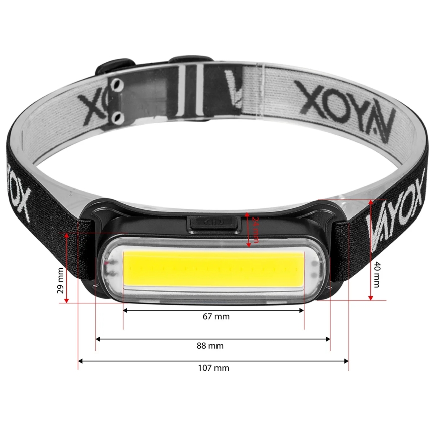 LED Регулируема презареждаема челна лампа LED/5V IPX4 300 лм 1200 mAh