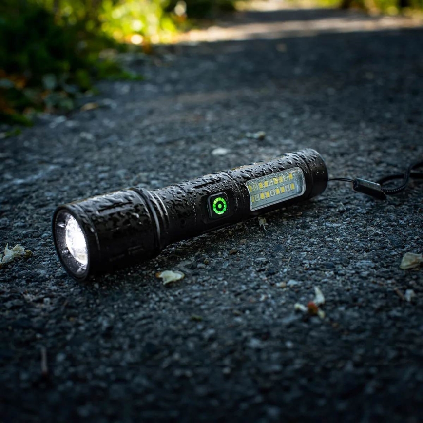 LED регулируема презареждаема фенерче с червена светлина LED/5W/5V IPX4 260 лм 2000 mAh