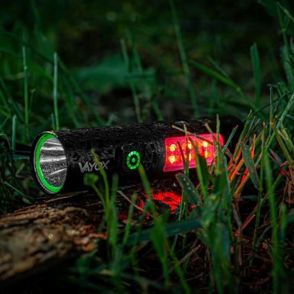 LED регулируема презареждаема фенерче с червена светлина LED/5W/5V IPX4 250 лм 2000 mAh