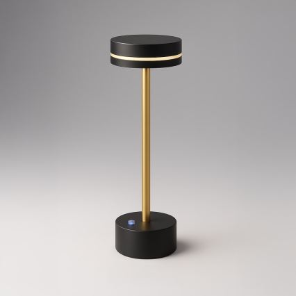 LED презареждаема настолна лампа с регулиране на яркостта SAM LED/5W/5V 3600 mAh черна/златна