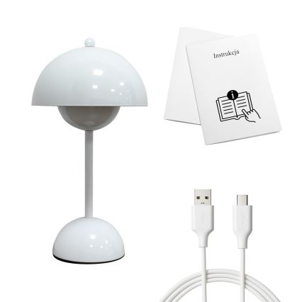 LED презареждаема настолна сензорна лампа COSTA LED/3W/5V 2400 mAh 3000-6000K бяла