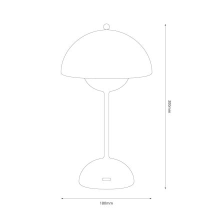 LED презареждаема сензорна настолна лампа COSTA LED/3W/5V 2400 mAh 3000-6000K черна