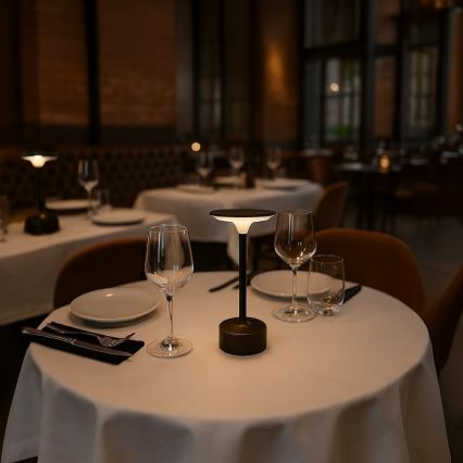 LED Презареждаема сензорна настолна лампа TAVOLO LED/2,5W/5V 2400 mAh 3000-6000K черна