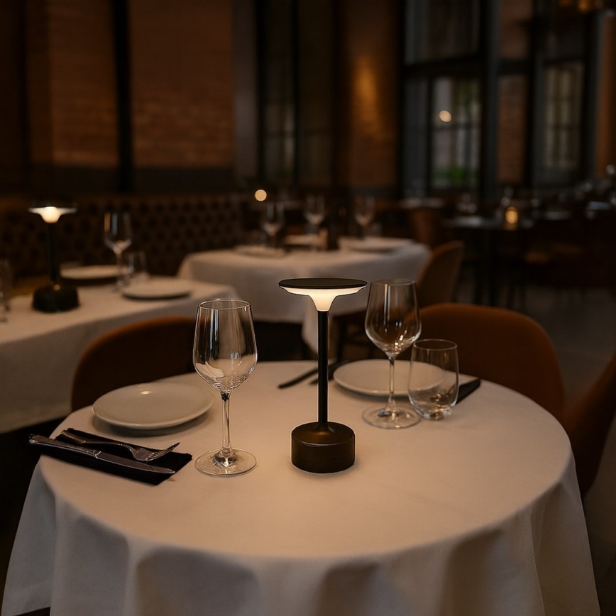 LED Презареждаема сензорна настолна лампа TAVOLO LED/2,5W/5V 2400 mAh 3000-6000K черна