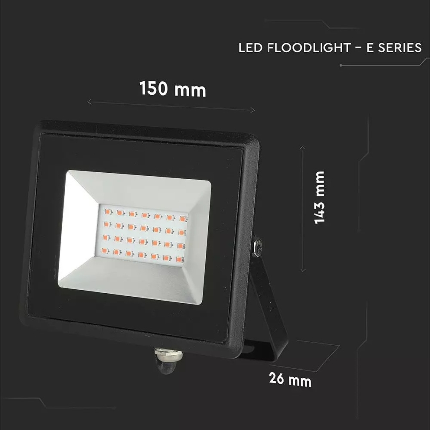 LED прожектор LED/20W/230V IP65 розова светлина