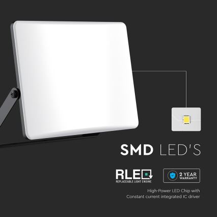 LED прожектор LED/50W/230V 3000/4000/6500K IP65 черен