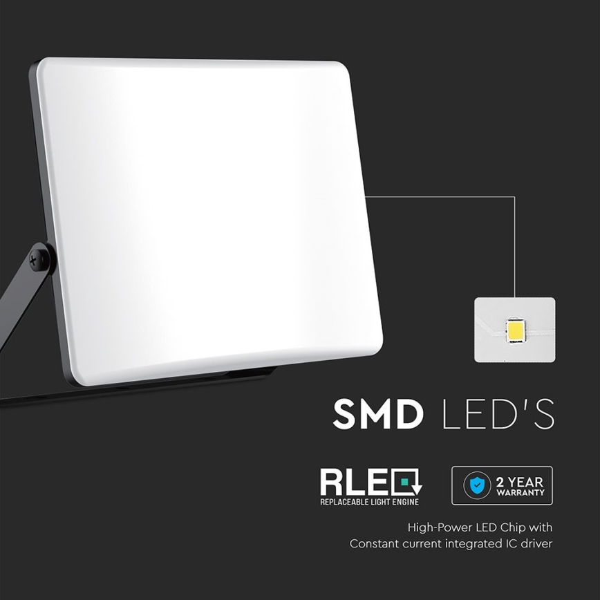 LED прожектор LED/50W/230V 3000/4000/6500K IP65 черен