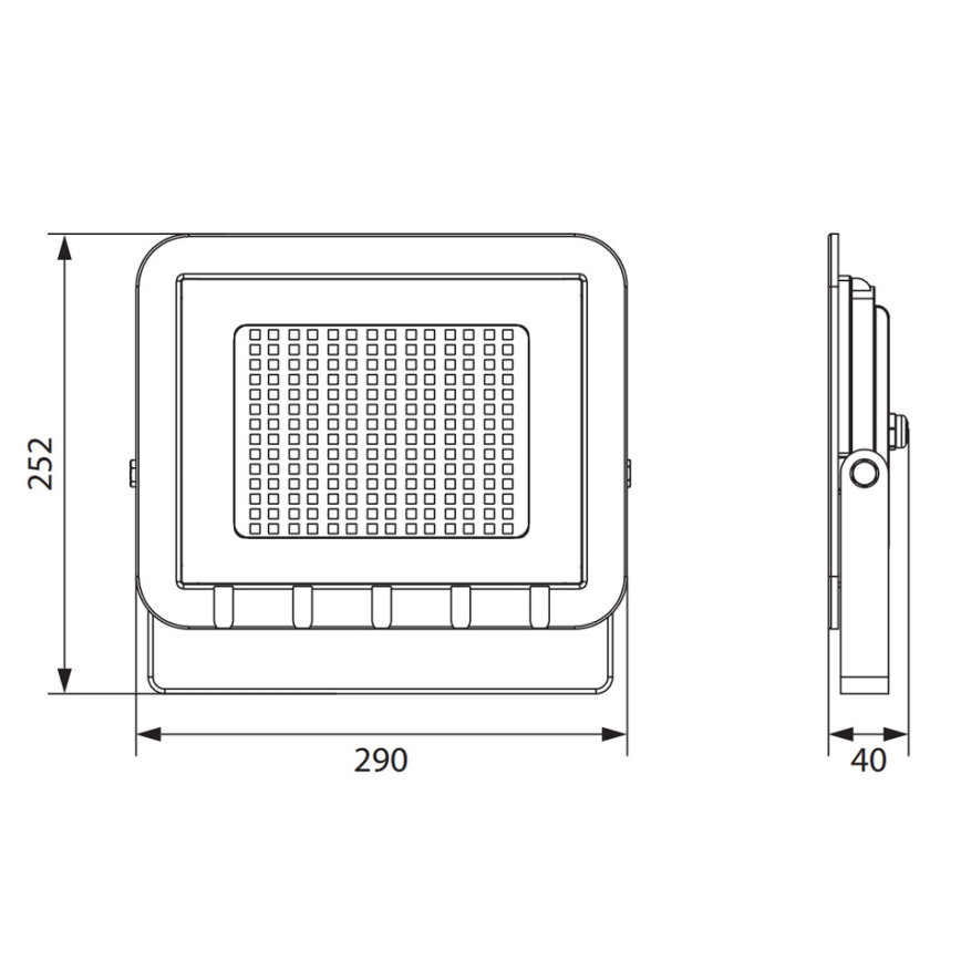 LED Прожектор ALUM 1xLED/100W/230V IP65 4000K