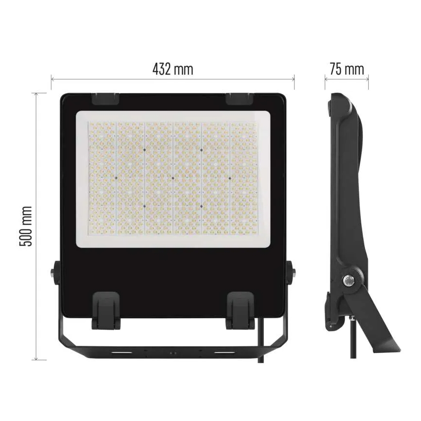 LED Прожектор AVENO LED/300W/230V 4000K 48000 lm IP66 черен
