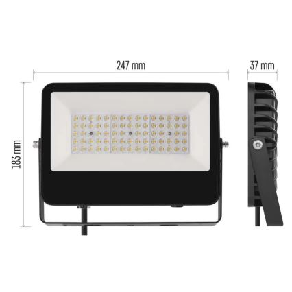LED прожектор AVENO LED/48W/230V 4000K 7200 lm IP66 черен