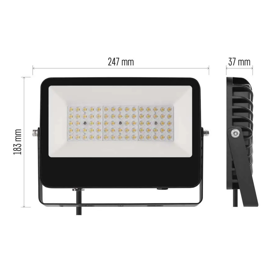LED прожектор AVENO LED/48W/230V 4000K 7200 lm IP66 черен