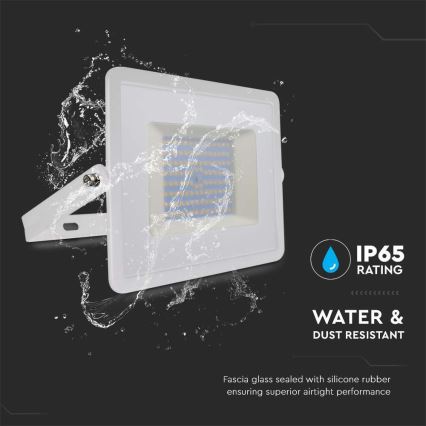LED Прожектор LED/100W/230V 4000K IP65 бял