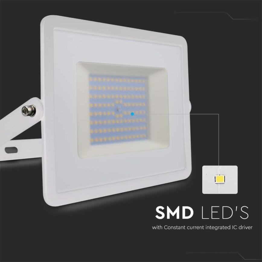 LED Прожектор LED/100W/230V 4000K IP65 бял