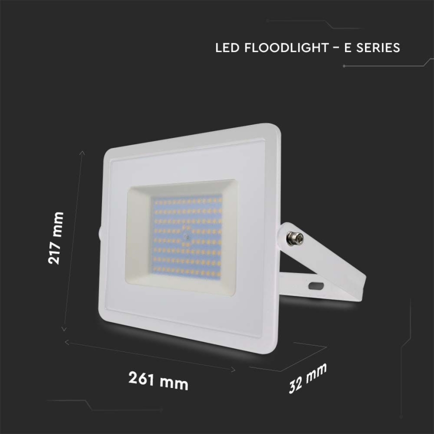 LED Прожектор LED/100W/230V 4000K IP65 бял