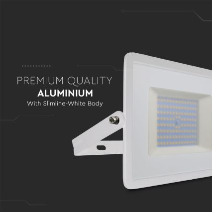LED Прожектор LED/100W/230V 6500K IP65 бял