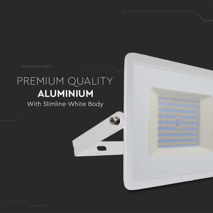 LED Прожектор LED/100W/230V 6500K IP65 бял