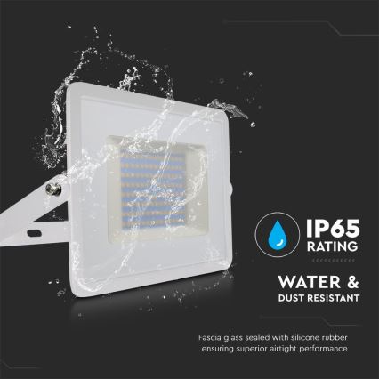 LED Прожектор LED/100W/230V 6500K IP65 бял