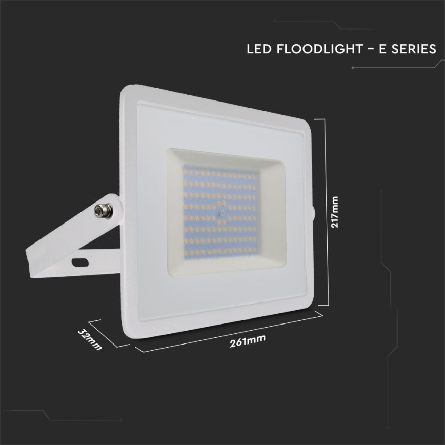LED Прожектор LED/100W/230V 6500K IP65 бял