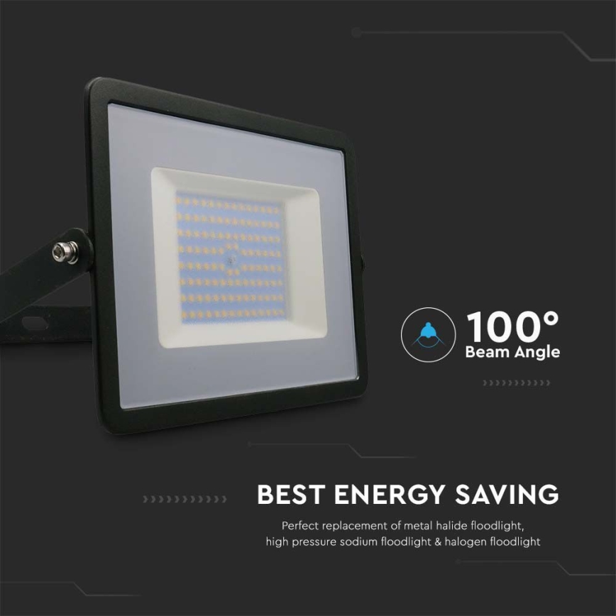 LED Прожектор LED/100W/230V 6500K IP65 черен