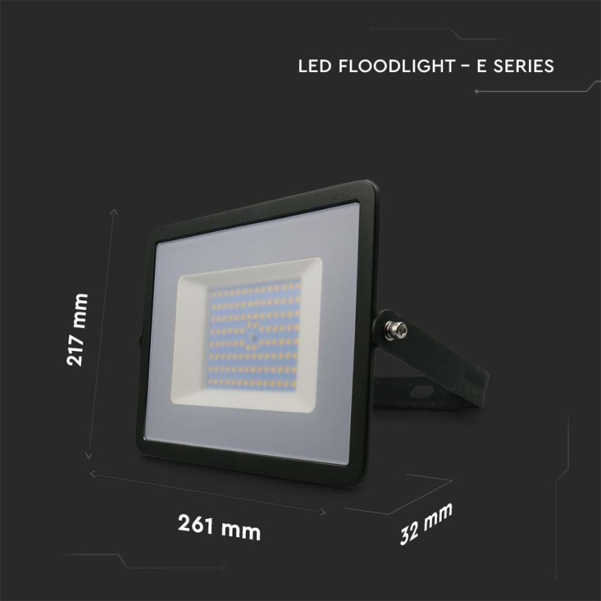 LED Прожектор LED/100W/230V 6500K IP65 черен