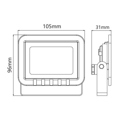 LED Прожектор LED/10W/230V 6500K IP65