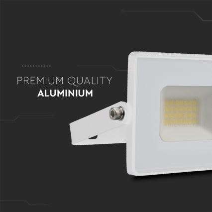 LED Прожектор LED/20W/230V 6500K IP65 бял