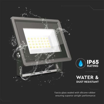 LED Прожектор LED/20W/230V 6500K IP65 черен