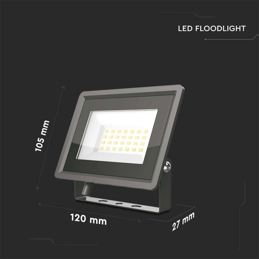 LED Прожектор LED/20W/230V 6500K IP65 черен