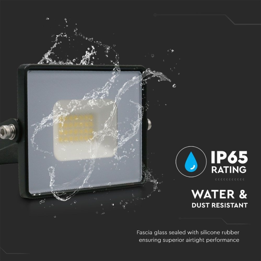 LED Прожектор LED/20W/230V 6500K IP65 черен