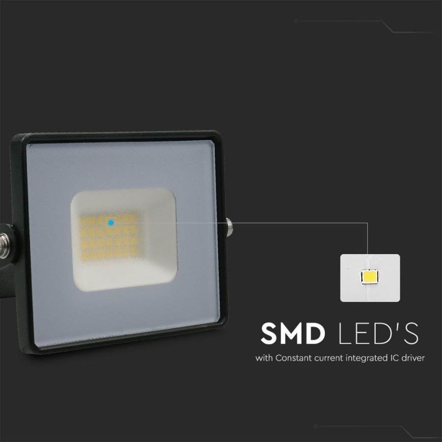 LED Прожектор LED/20W/230V 6500K IP65 черен