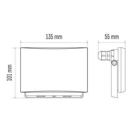 LED Прожектор LED/20W/230V IP65