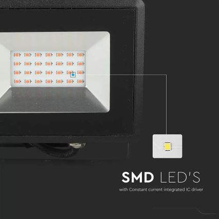 LED Прожектор LED/20W/230V IP65 розов лампа