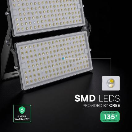 LED прожектор LED/500W/230V 4000K IP65 сив