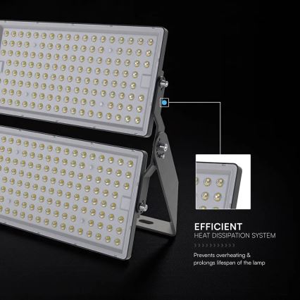 LED прожектор LED/500W/230V 4000K IP65 сив