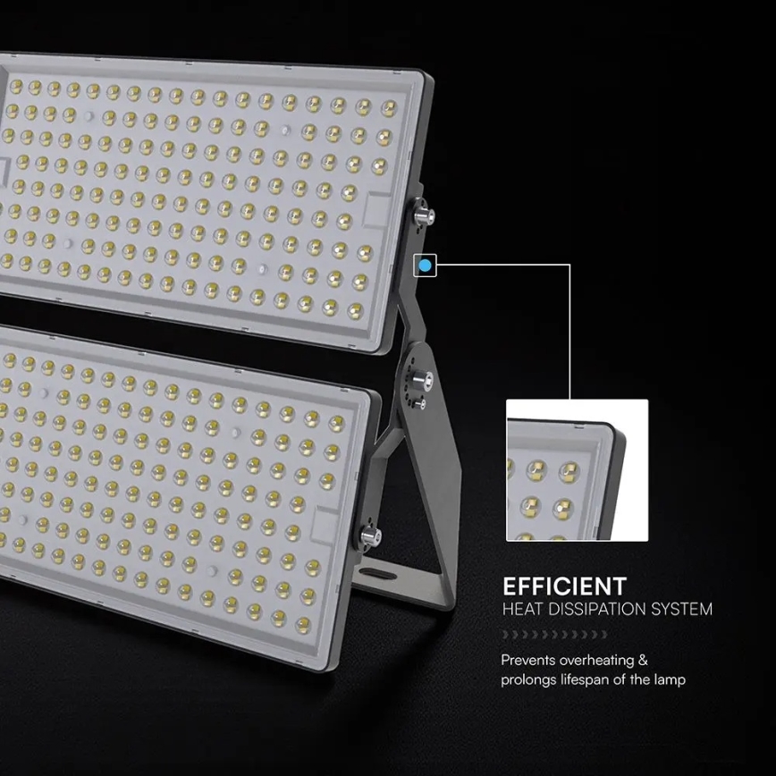 LED прожектор LED/500W/230V 4000K IP65 сив