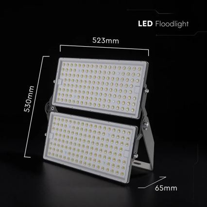 LED прожектор LED/500W/230V 4000K IP65 сив